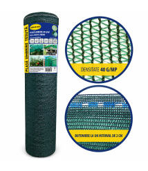 Plasa umbrire 40 g/mp, 4 x 100 m, verde
